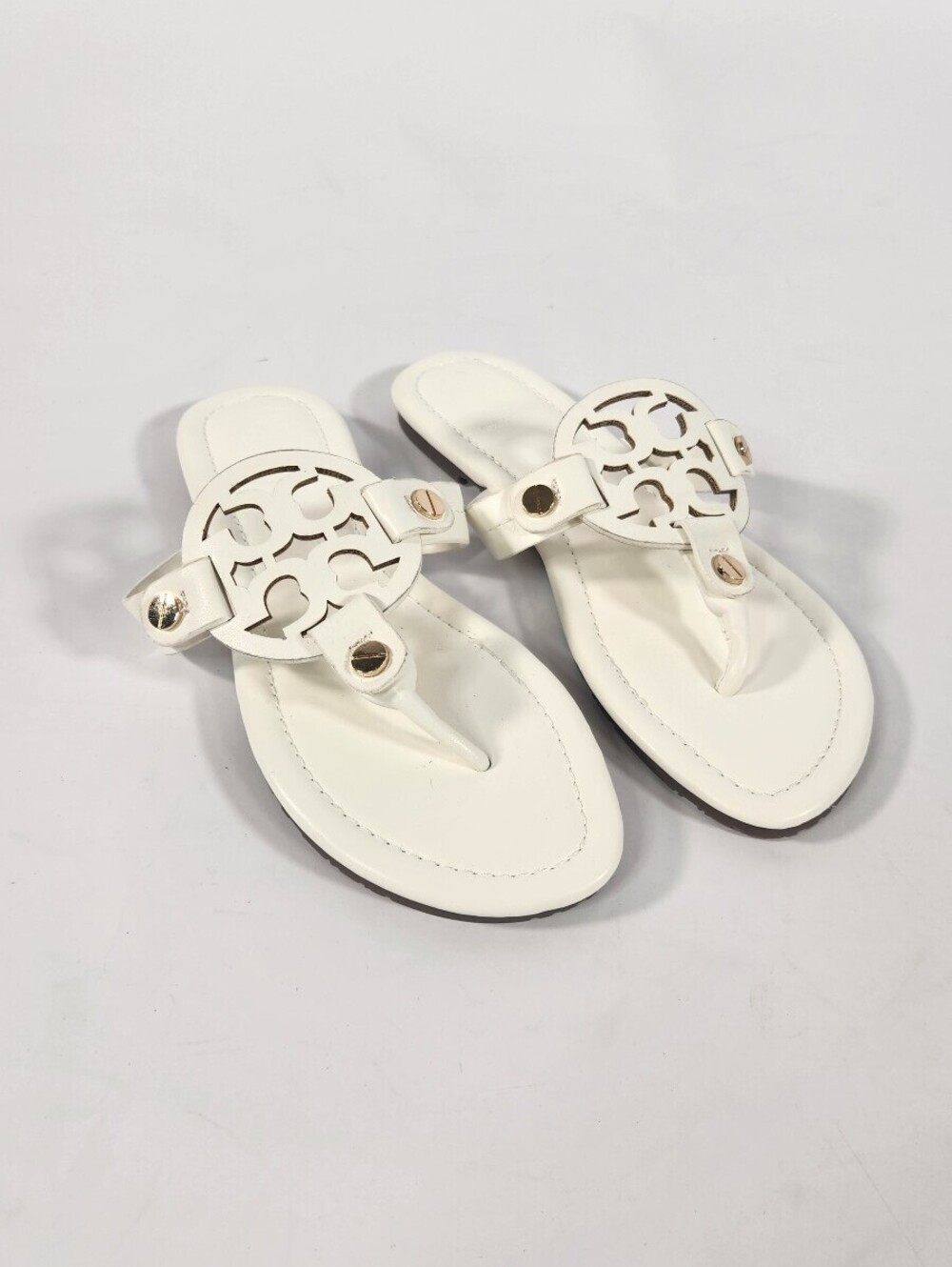 Tory Burch White Rhinestone Sandals Size 7.5